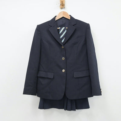 【中古】滋賀県 長浜高等学校 女子制服 4点（ブレザー・スカート・スカート）sf014112