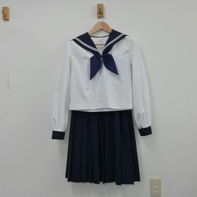 【中古】北海道 沼ノ端中学校 女子制服 3点（セーラー服・スカート）sf014114