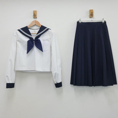 【中古】北海道 沼ノ端中学校 女子制服 3点（セーラー服・スカート）sf014114