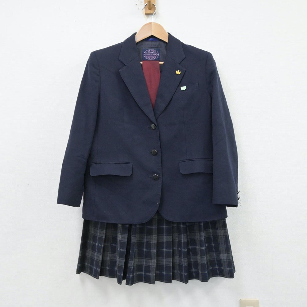【中古】兵庫県 工業高等学校 女子制服 5点（ブレザー・スカート）sf014117