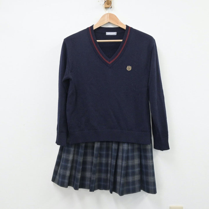 【中古制服】兵庫県 工業高等学校 女子制服 2点（ニット・スカート）sf014118【リサイクル学生服】 | 中古制服通販パレイド