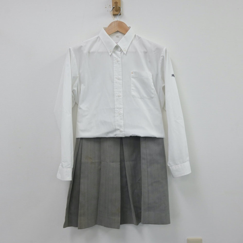 【中古】青森県 黒石商業高等学校 女子制服 3点（シャツ・ニットベスト・スカート）sf014122