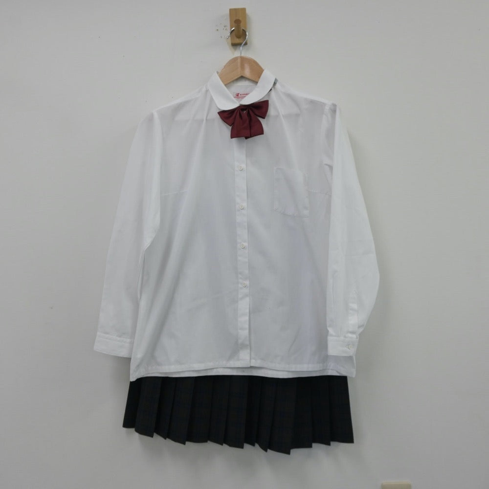 【中古】青森県 黒石高等学校 女子制服 4点（ブレザー・シャツ・スカート）sf014124