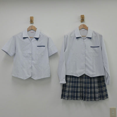 【中古】青森県 黒石高等学校 女子制服 3点（シャツ・シャツ・スカート）sf014125