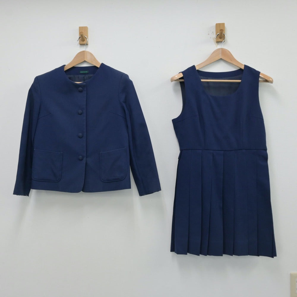 【中古】青森県 東高等学校 女子制服 2点（ブレザー・ジャンパースカート）sf014129