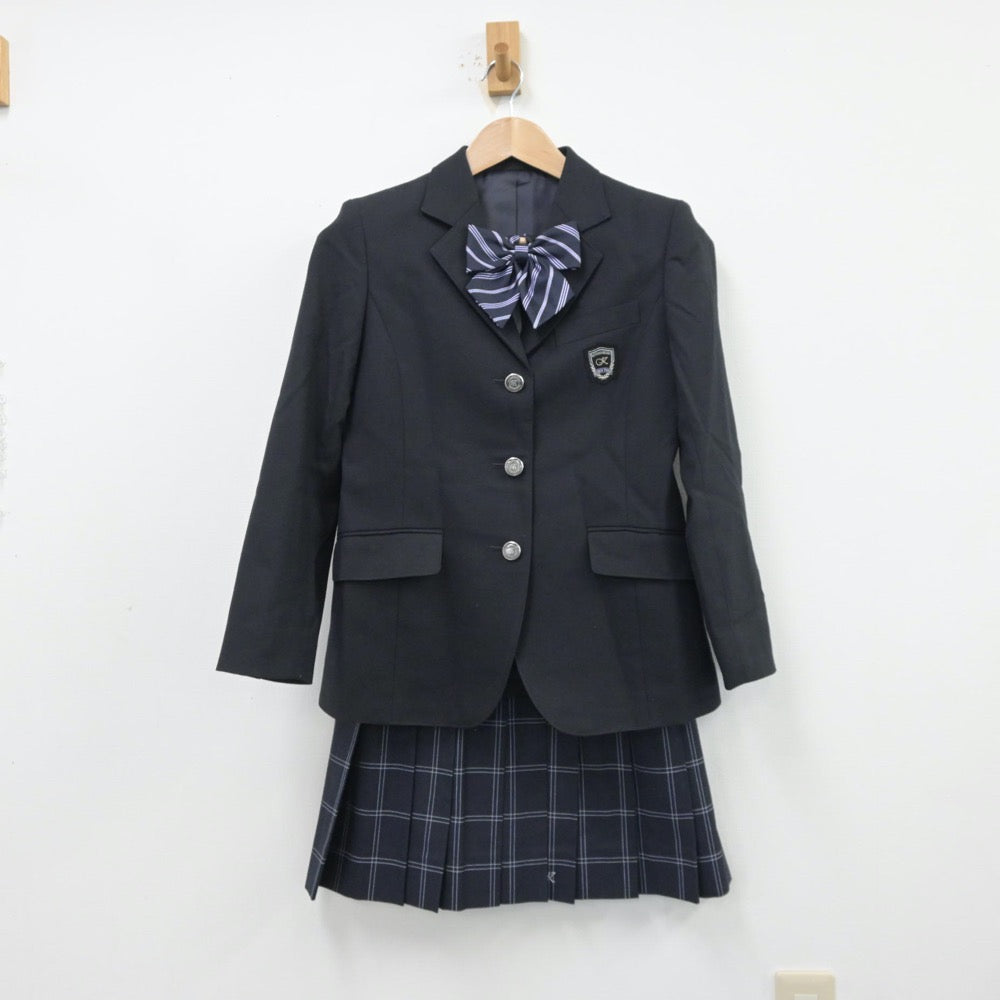 【中古】東京都 葛飾野高等学校 女子制服 5点（ブレザー・ニット・スカート）sf014133