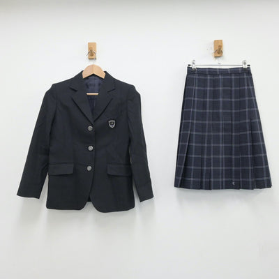 【中古】東京都 葛飾野高等学校 女子制服 5点（ブレザー・ニット・スカート）sf014133