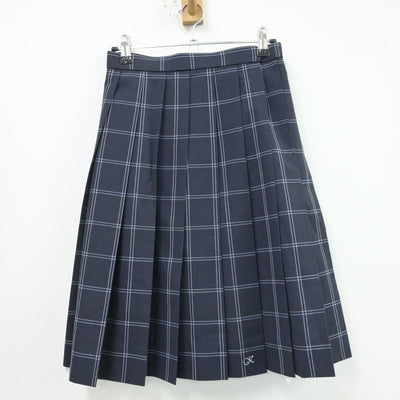 【中古】東京都 葛飾野高等学校 女子制服 2点（ニットベスト・スカート）sf014135