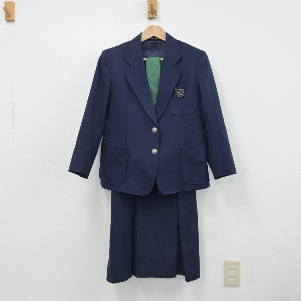 【中古】東京都 緑中学校 女子制服 4点（ブレザー・ジャンパースカート）sf014146