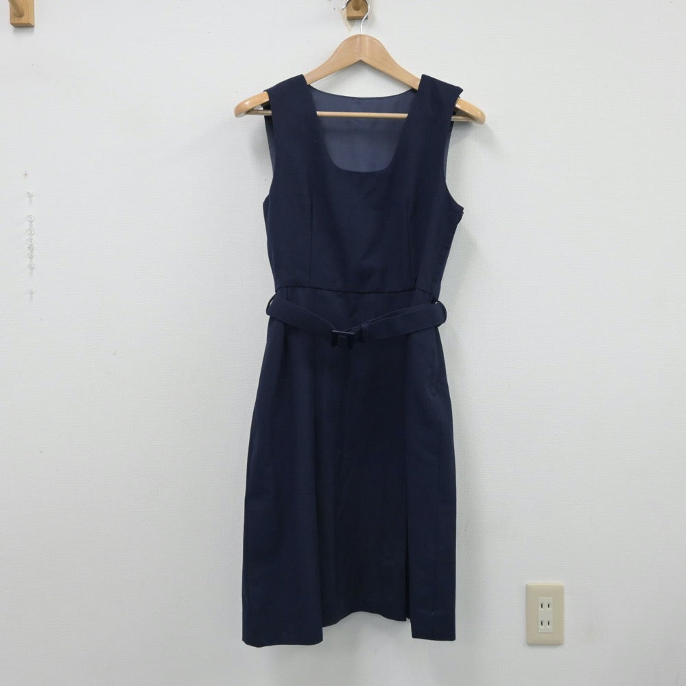 【中古】東京都 緑中学校 女子制服 4点（ブレザー・ジャンパースカート）sf014146