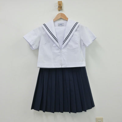 【中古】愛知県 上郷中学校 女子制服 2点（セーラー服・スカート）sf014149