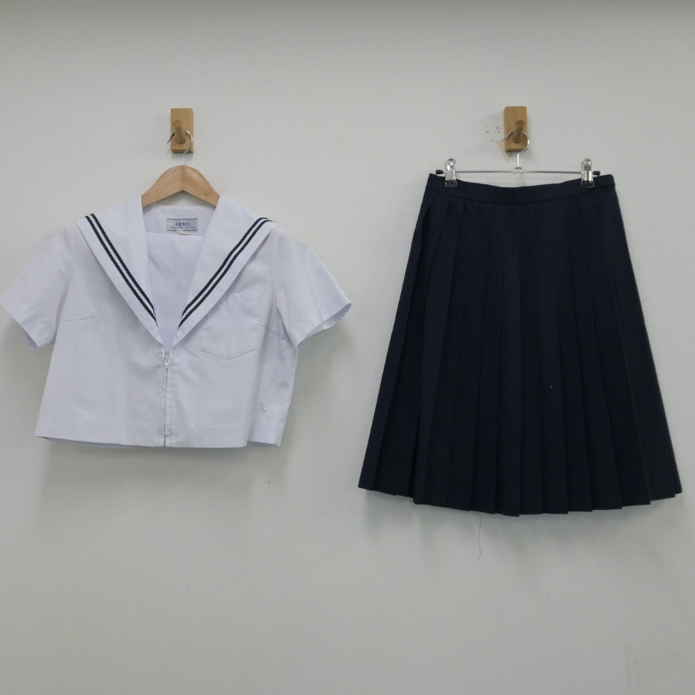 【中古】愛知県 上郷中学校 女子制服 3点（セーラー服・スカート）sf014150