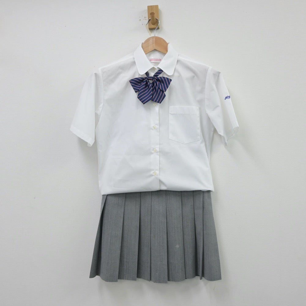 【中古】神奈川県 平塚学園高等学校 女子制服 4点（シャツ・ニットベスト・スカート）sf014161