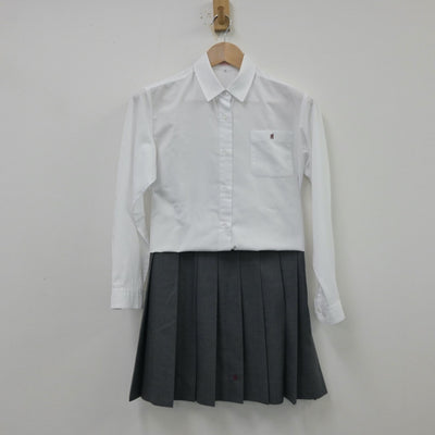 【中古】茨城県 常総学院高等学校 女子制服 4点（ブレザー・シャツ・ニット・スカート）sf014165