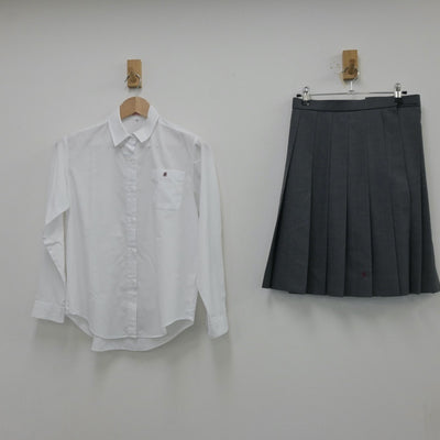 【中古】茨城県 常総学院高等学校 女子制服 4点（ブレザー・シャツ・ニット・スカート）sf014165