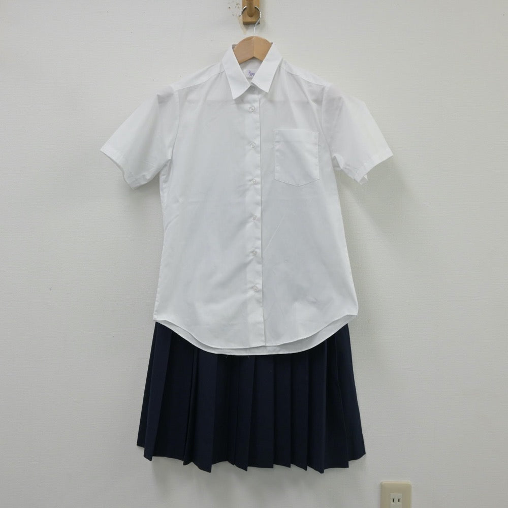 【中古】埼玉県 朝霞第三中学校 女子制服 3点（シャツ・ベスト・スカート）sf014177