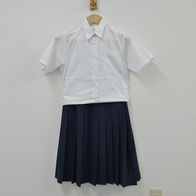 【中古】埼玉県 朝霞第三中学校 女子制服 3点（シャツ・ベスト・スカート）sf014177