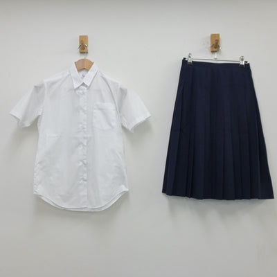 【中古】埼玉県 朝霞第三中学校 女子制服 3点（シャツ・ベスト・スカート）sf014177