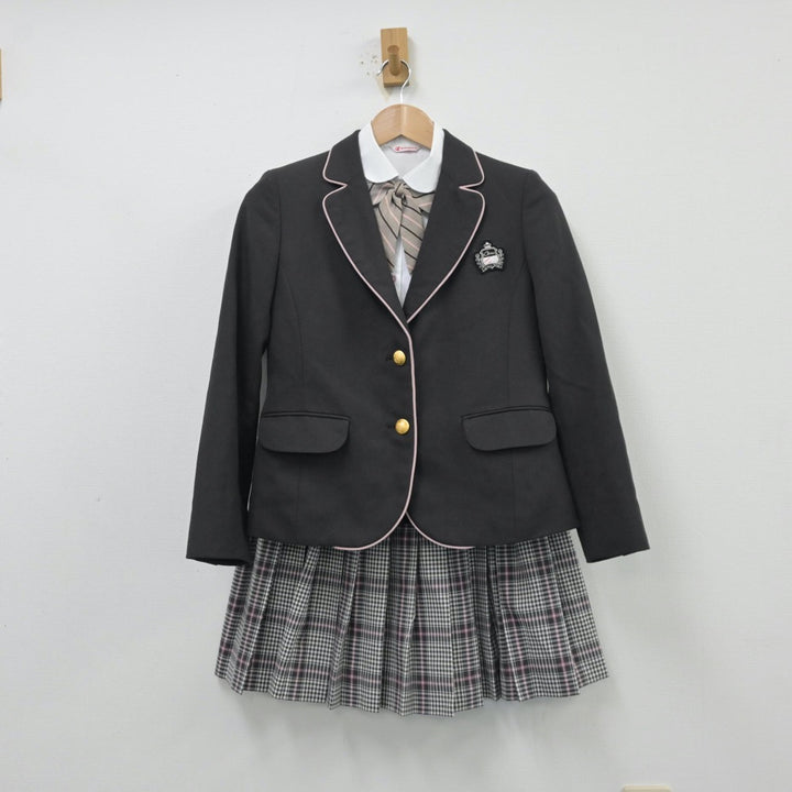 【中古】東京都 日本体育大学桜華高等学校 女子制服 5点（ブレザー・シャツ・ニット・スカート）sf014179