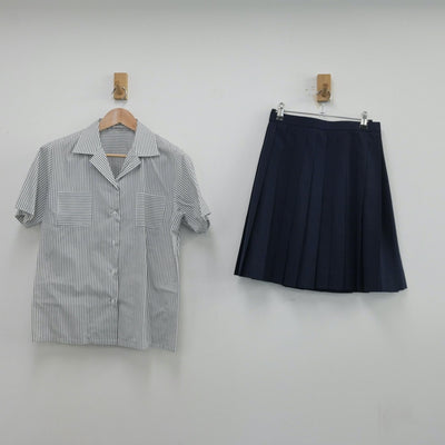 【中古】山形県 山形県立鶴岡南高等学校 女子制服 2点（シャツ・スカート）sf014196