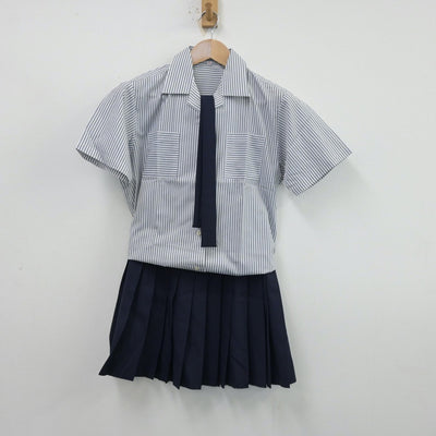 【中古】山形県 山形県立鶴岡南高等学校 女子制服 3点（シャツ・スカート）sf014198