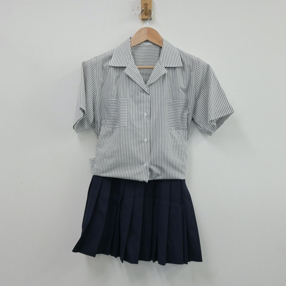 【中古】山形県 山形県立鶴岡南高等学校 女子制服 3点（シャツ・スカート）sf014198