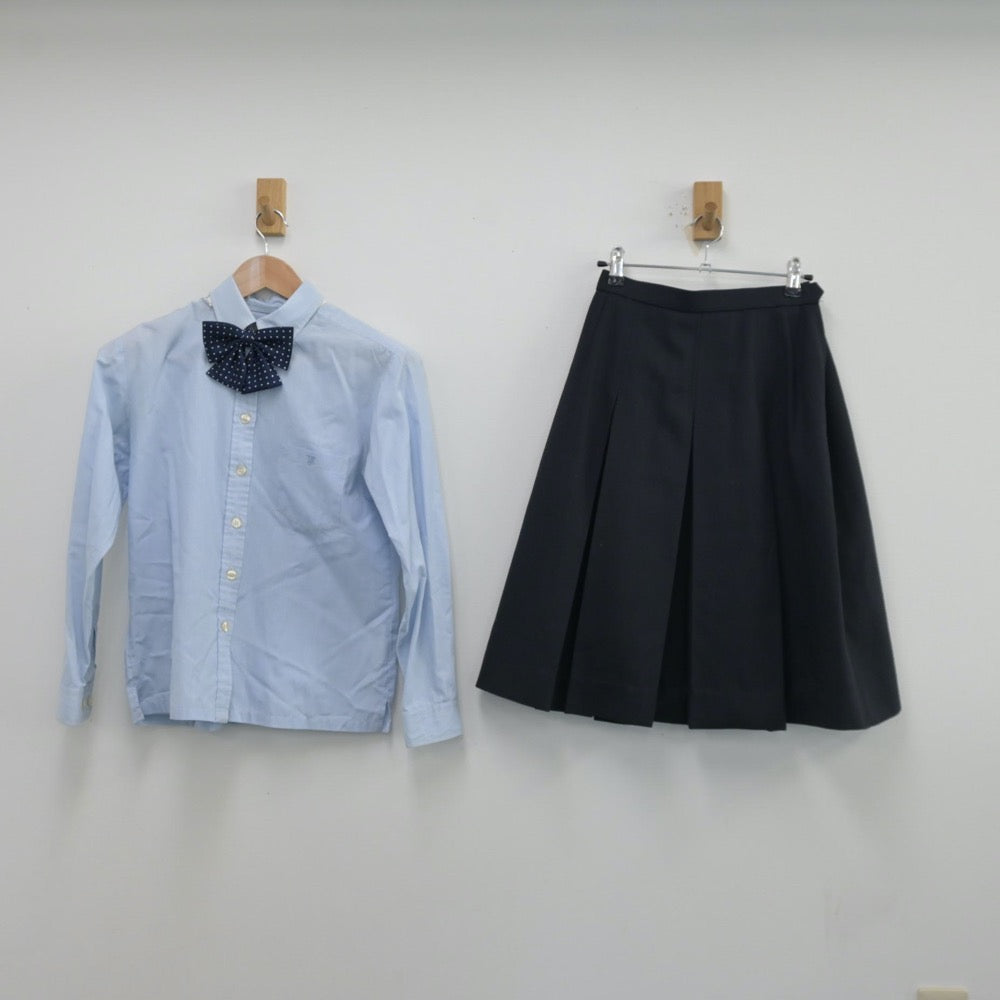 【中古】大阪府 大阪府立長野高等学校 女子制服 5点（ブレザー・ニット・シャツ・スカート）sf014202