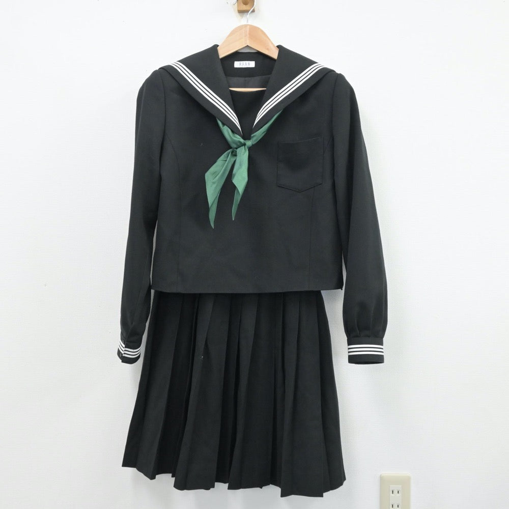 【中古】香川県 三豊市観音寺市学校組合立三豊中学校 女子制服 4点（セーラー服・スカート）sf014204