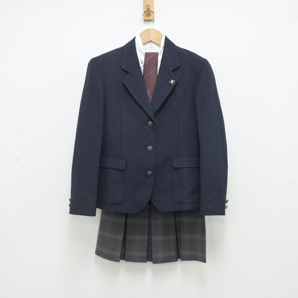 【中古】神奈川県 横須賀学院高等学校 女子制服 4点（ブレザー・シャツ・スカート）sf014208