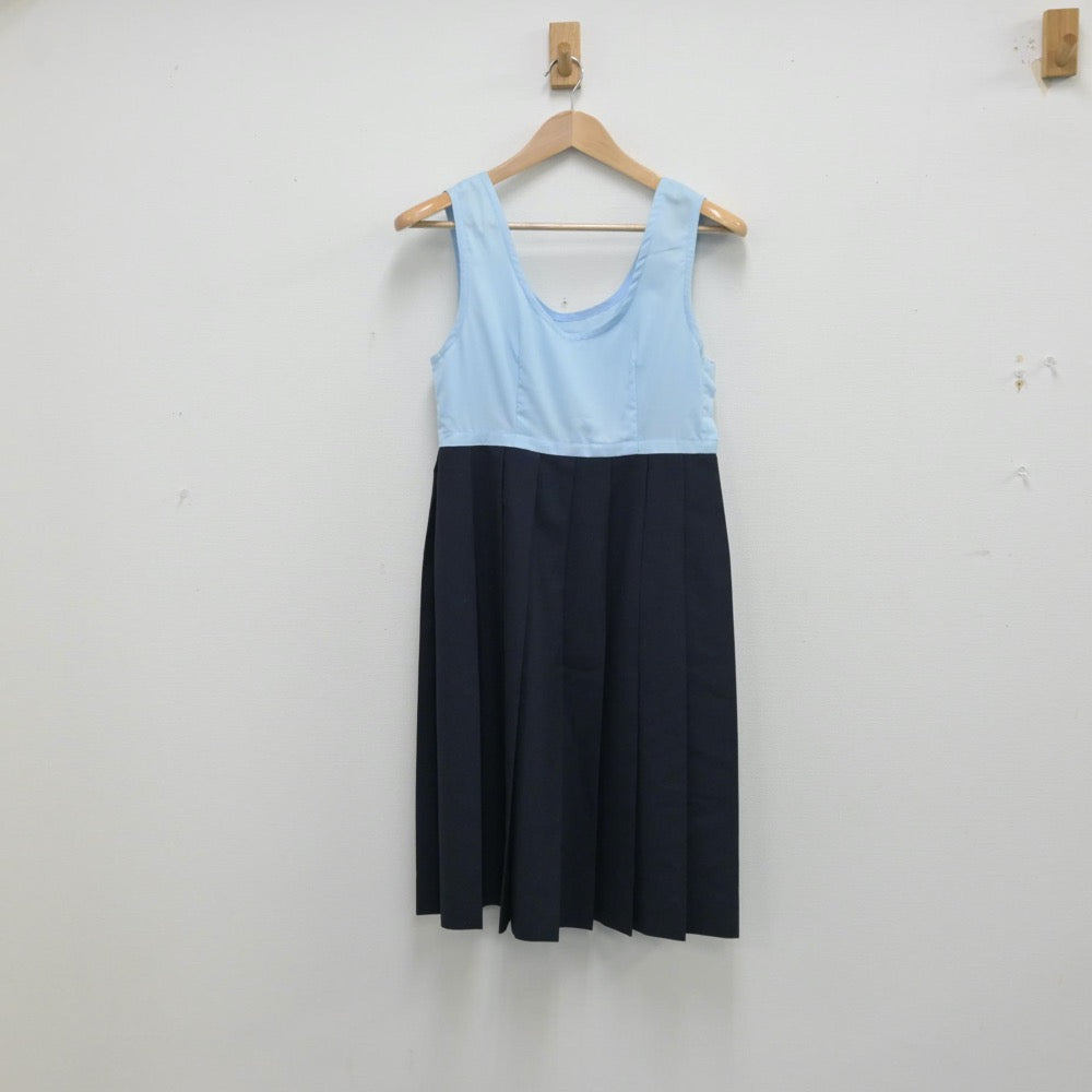 【中古】熊本県 熊本市立必由館高等学校 女子制服 4点（シャツ・ニットベスト・ジャンパースカート）sf014215