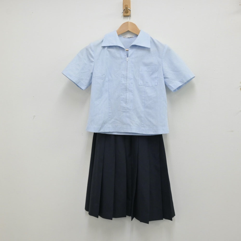 【中古】熊本県 熊本市立必由館高等学校 女子制服 2点（シャツ・スカート）sf014216