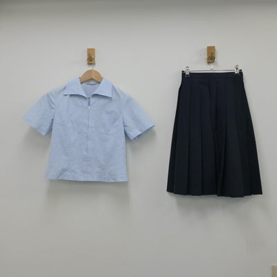 【中古】熊本県 熊本市立必由館高等学校 女子制服 2点（シャツ・スカート）sf014216