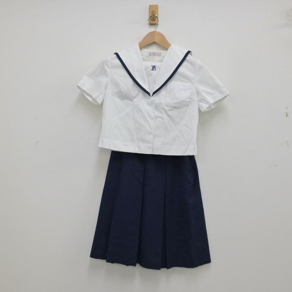 【中古】佐賀県 佐賀市立城北中学校 女子制服 3点（セーラー服・スカート）sf014220