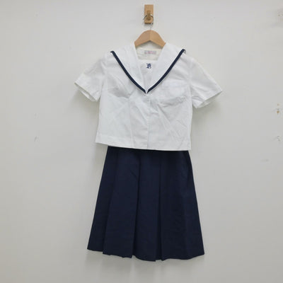 【中古】佐賀県 佐賀市立城北中学校 女子制服 3点（セーラー服・スカート）sf014220