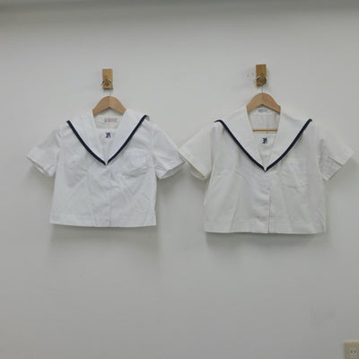 【中古】佐賀県 佐賀市立城北中学校 女子制服 3点（セーラー服・スカート）sf014220