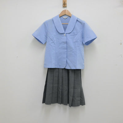 【中古】大阪府 宣真高等学校 女子制服 2点（シャツ・スカート）sf014222