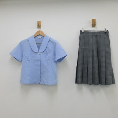 【中古】大阪府 宣真高等学校 女子制服 2点（シャツ・スカート）sf014222