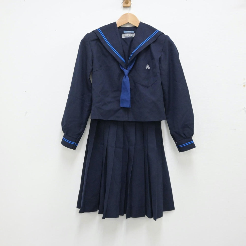 【中古】三重県 名張市立名張中学校 女子制服 4点（セーラー服・スカート・スカート）sf014232