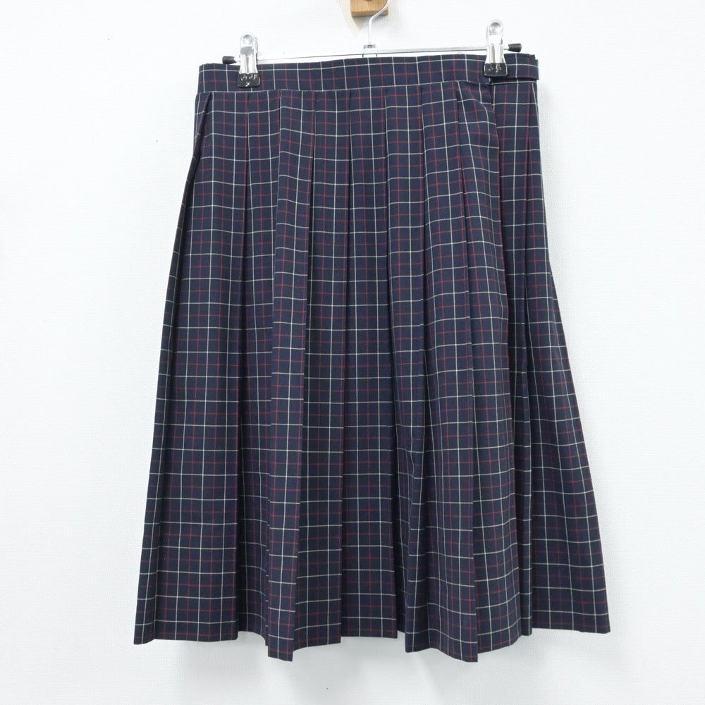 【中古】東京都 江戸川区立ニノ江中学校 女子制服 2点（ニットベスト・スカート）sf014240