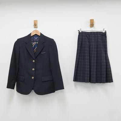 【中古】富山県 富山県立富山いずみ高等学校 女子制服 3点（ブレザー・スカート）sf014251