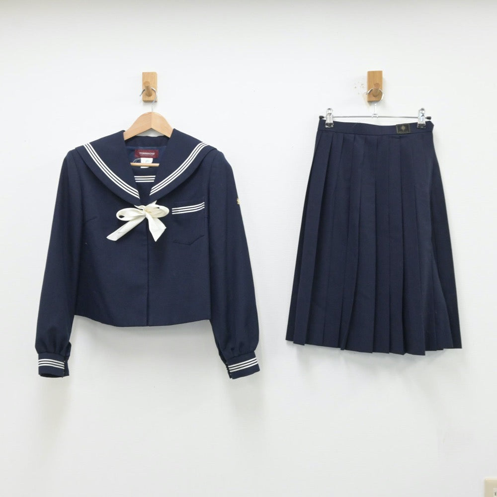 【中古】富山県 富山市立速星中学校 女子制服 3点（セーラー服・スカート・スカート）sf014252