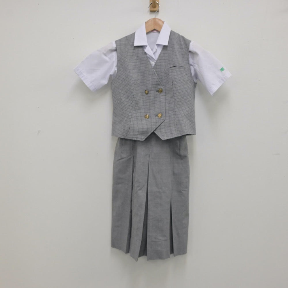 【中古】兵庫県 神戸市立本山南中学校 女子制服 3点（シャツ・ベスト・スカート）sf014254