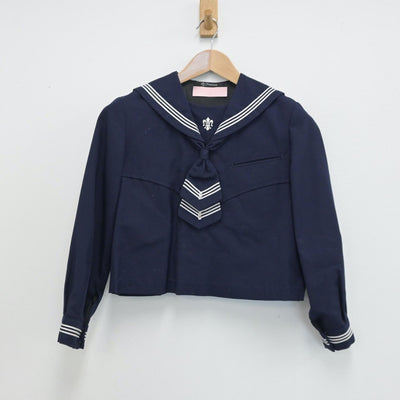 【中古】宮城県 仙台白百合学園中学校 女子制服 2点（セーラー服）sf014260