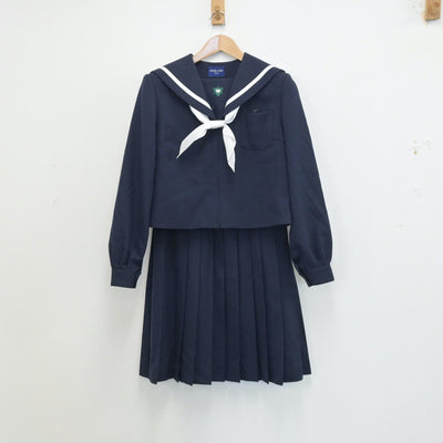 【中古】山口県 山口県防府市立桑山中学校 女子制服 3点（セーラー服・スカート）sf014264