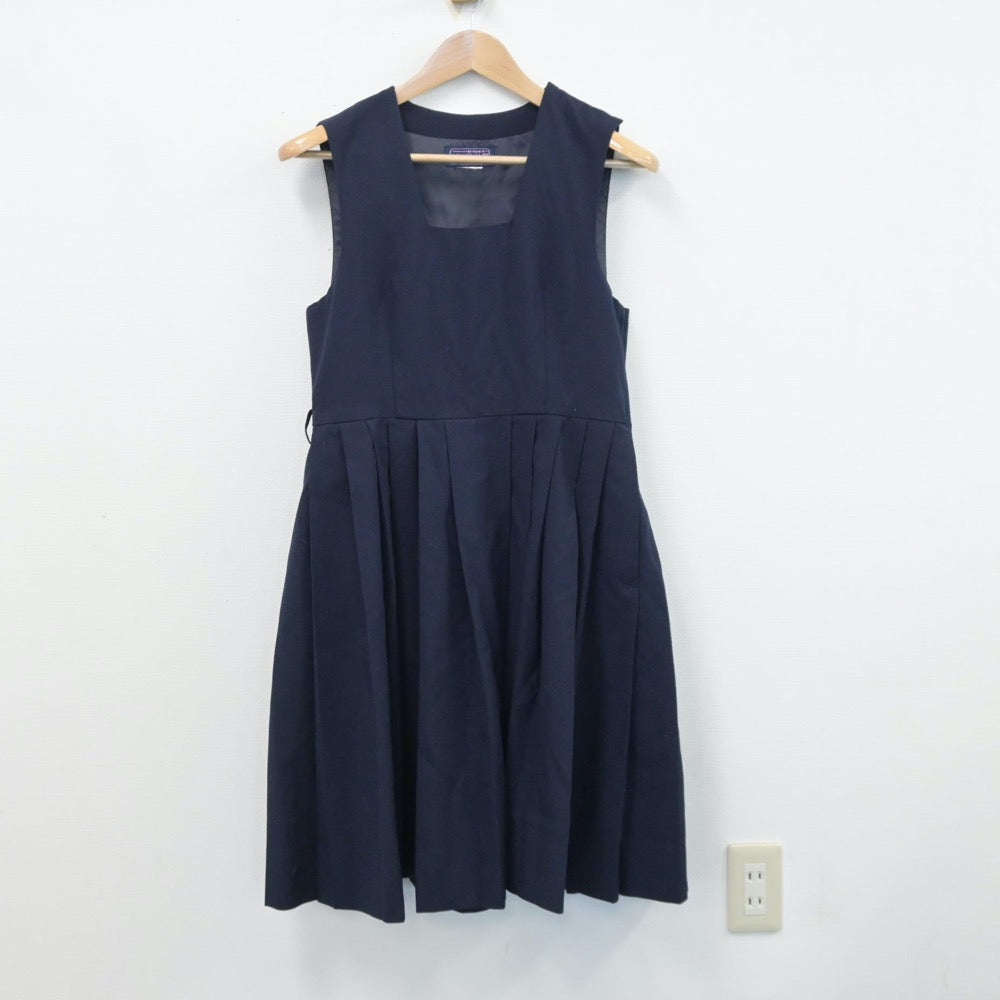 【中古】神奈川県 川崎市立中野島中学校 女子制服 2点（ブレザー・ジャンパースカート）sf014266