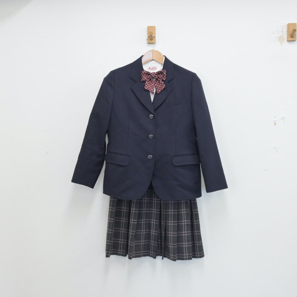 【中古】宮崎県 都城聖ドミニコ学園高等学校 女子制服 6点（ブレザー・シャツ・ニット・スカート）sf014272