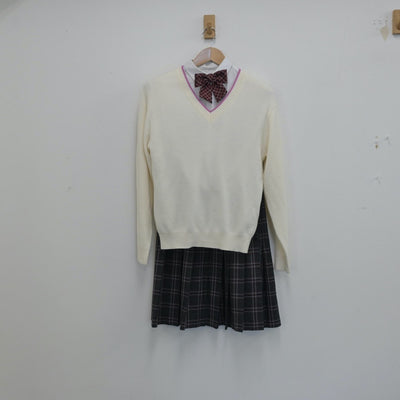 【中古】宮崎県 都城聖ドミニコ学園高等学校 女子制服 6点（ブレザー・シャツ・ニット・スカート）sf014272