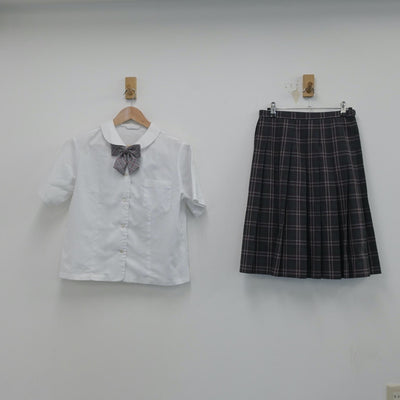 【中古】宮崎県 都城聖ドミニコ学園高等学校 女子制服 5点（シャツ・ニットベスト・スカート）sf014273