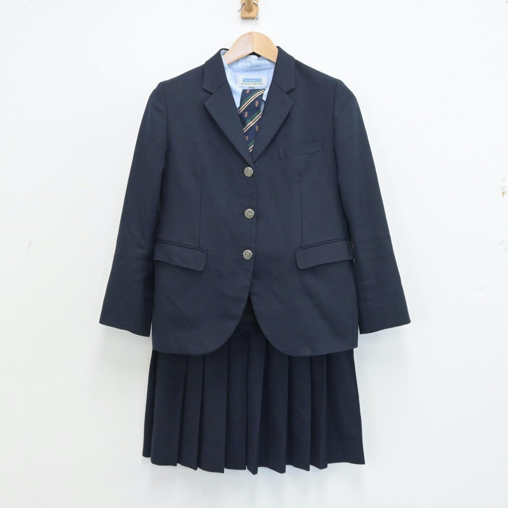 【中古】熊本県 専修大学玉名高等学校 女子制服 5点（ブレザー・シャツ・スカート）sf014279