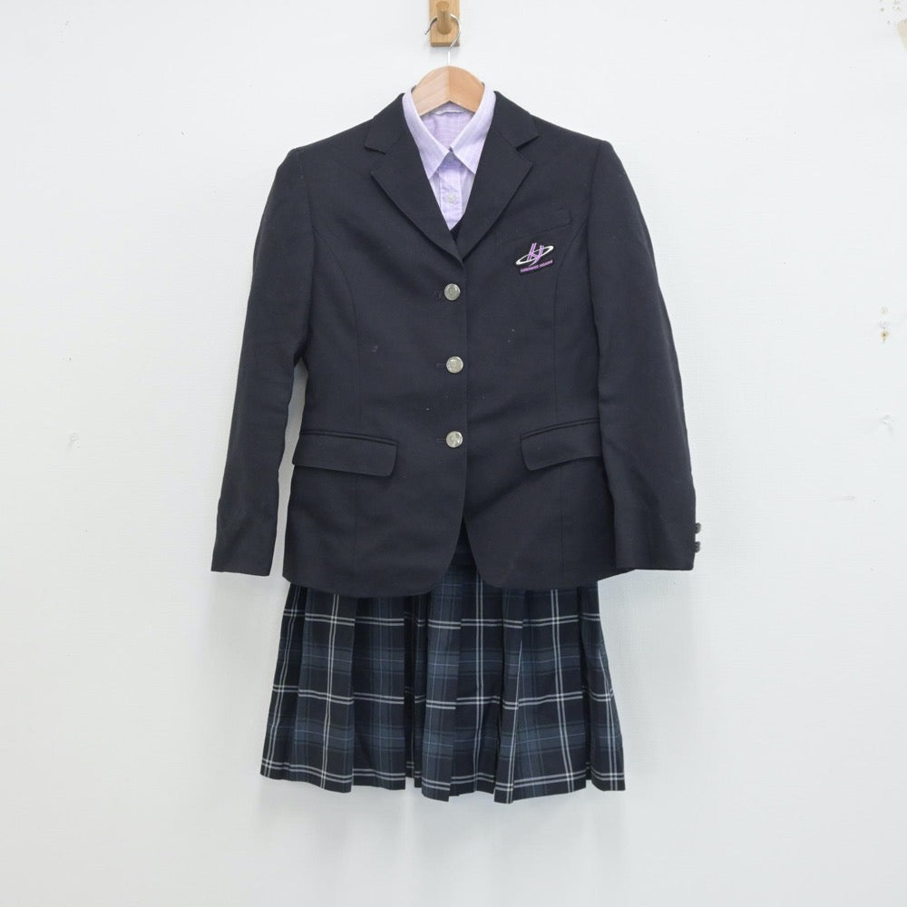 【中古】岩手県 花巻東高等学校 女子制服 5点（ブレザー・シャツ・ニット・スカート）sf014292